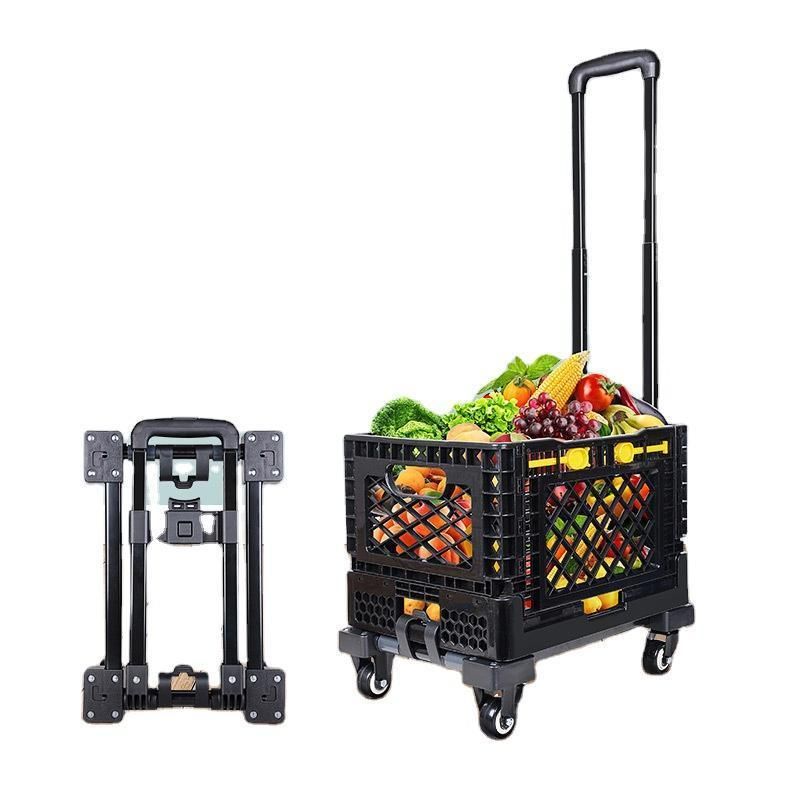 Factory Trolley Shopping Bag Vegetable China Plastic Foldable Cart