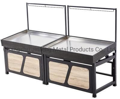 Supermarket Stand Metal Shelf for Fresh Fruit and Vegetable