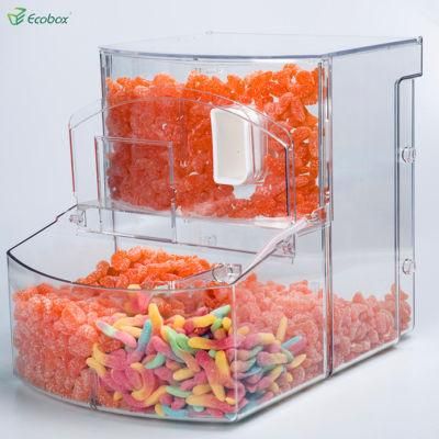 Transparent Plastic Storage Bins Candy Plastic Boxs Scoop Bin