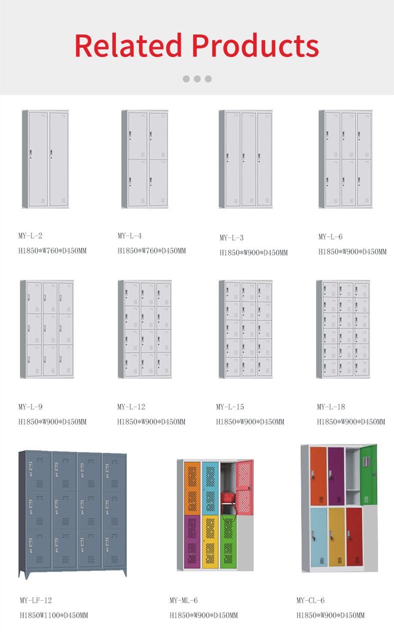Modern Multifunctional Metal Furniture Cabinet Steel 12 Door Storage Locker