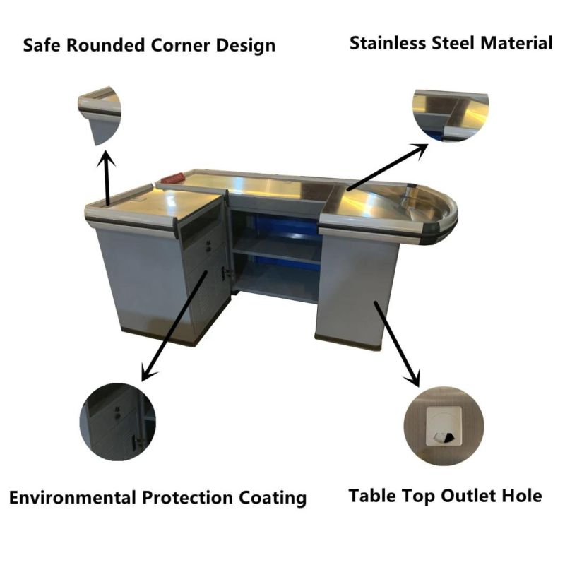 Supermarket Cash Desk Checkout Counter Cashier Table