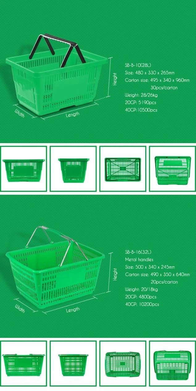 Flexiblle Plastic Handheld Grocery Shopping Baskets
