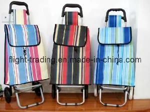 Foldaway Microfiber Material Shopping Trolley with 2 Wheels