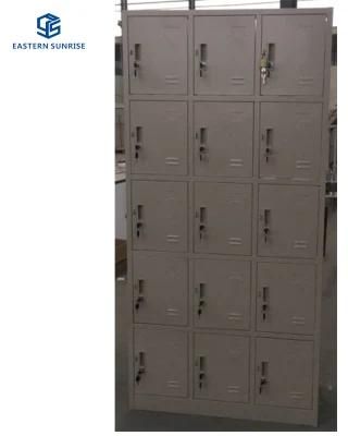 15 Door Steel Metal with Lock and Key Cabinet Locker