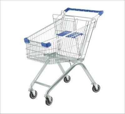 Top Quality Metal Shopping Trolley Cart with Wheels Supermarket Shopping Cart