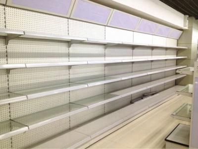 Supermarket Cosmetics Shelf Lotion Display Rack Glass Board Shelf