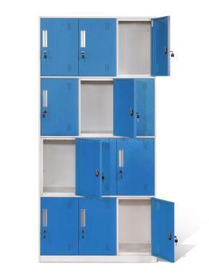 Four Tier Three Wide 12 Doors School Box Locker for Students