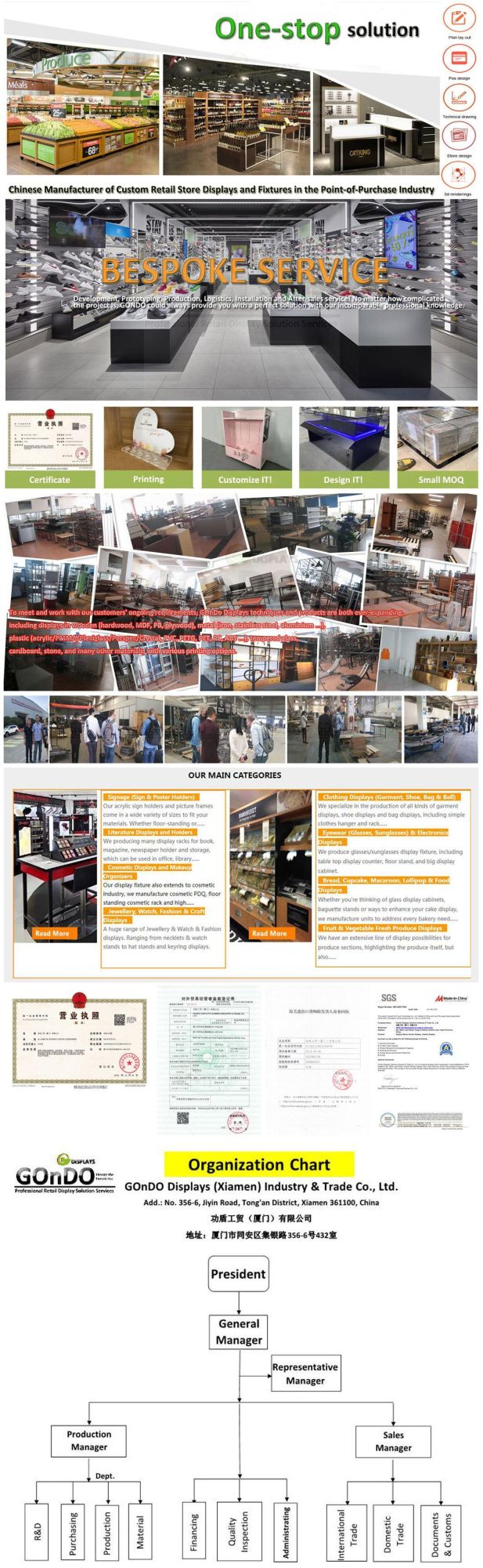 Wholesale Customized Supermarket Equipment Gondola Shelving Socks Display Metal Rack with Hangers and Laser-Cutting Logo