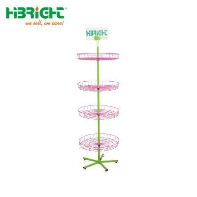 Wire Toy Display Rotating Colorful Rack Movable Display