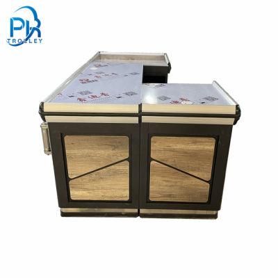 Custom Retail Shop Wood Grocery Retail Store Checkout Counter