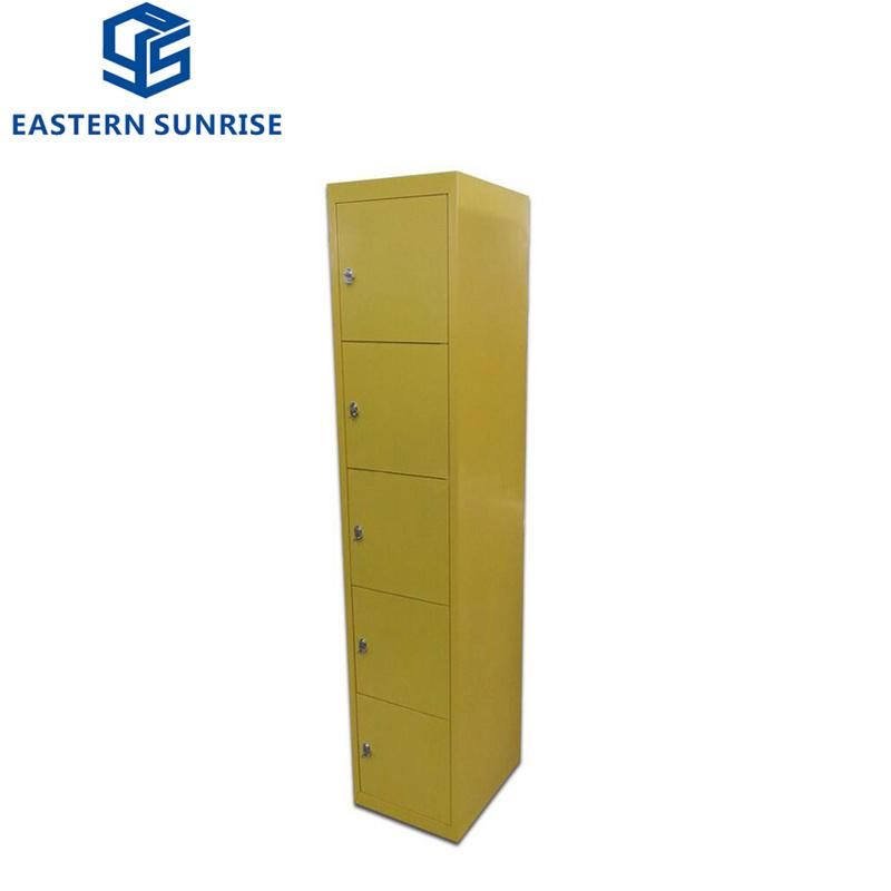 Colorful 5 Doors Steel Locker for School Gym Dressing Room