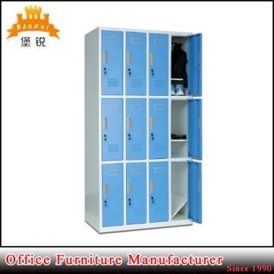 Steel 12 Door Metal Clothes Cabinet Locker