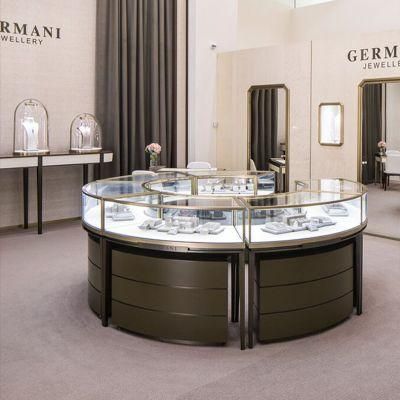 Interior Design Jewelry Display Case Showcase Counter Metal Glass Perfume Shop