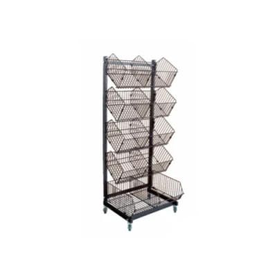Movable Simple Single Side Wire Basket Detachable Display Rack