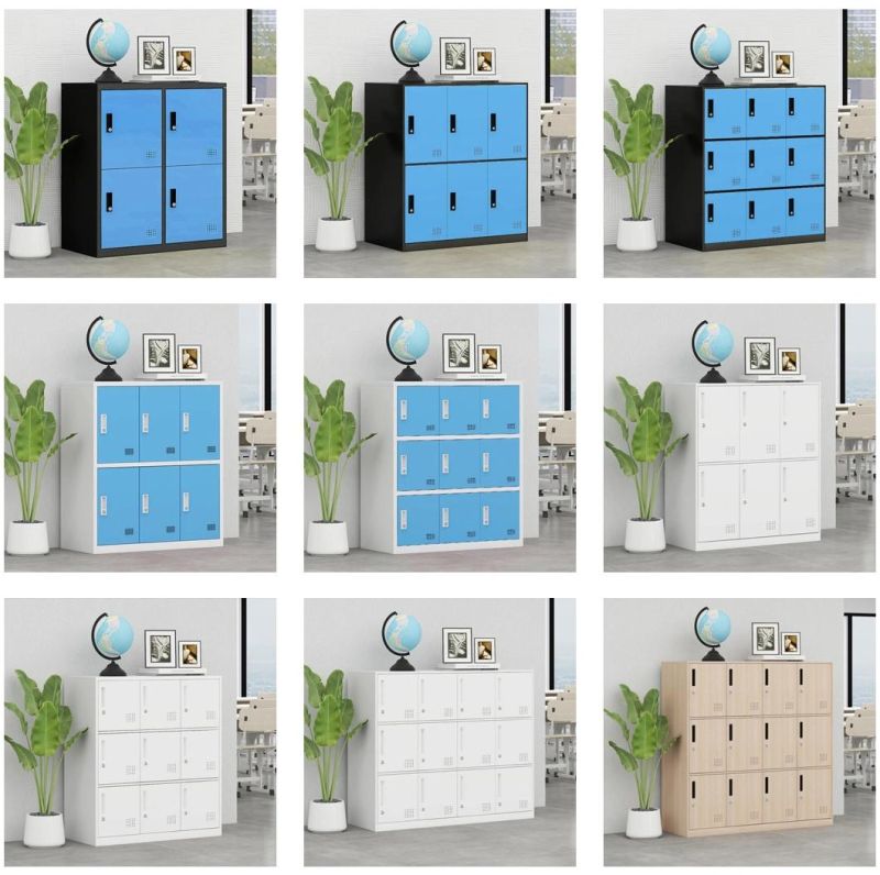 Hospital Personal Use Metal Storage Locker Lockable 9 Door Cabinet