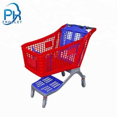Full Plastic Supermarket Shopping Cart Trolley