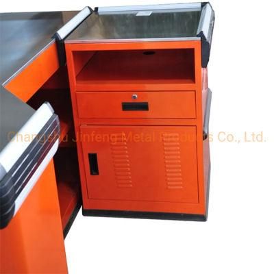 Supermarket Equipment Cashier Desk Store Metal Checkout Counter Jf-Cc-044