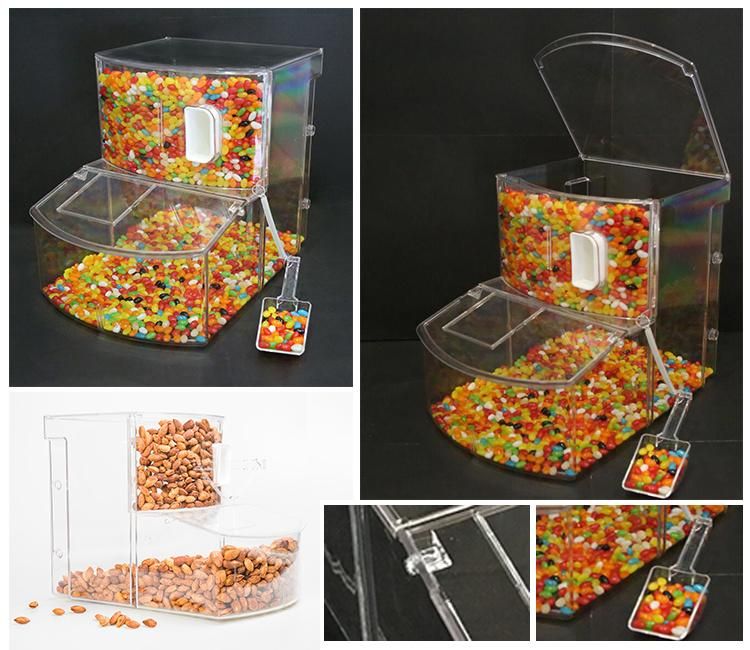 PC Material Supermarket Display Container Cereal Dispenser