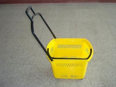 Plastic Retail Shopping Roller Basket