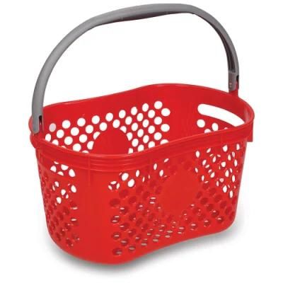 Ergonomic Plastic Supermarket Shopping Basket