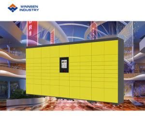Barcode Luggage Outdoor Storage Lockers with Stainless Steel Material and Waterproof Structure