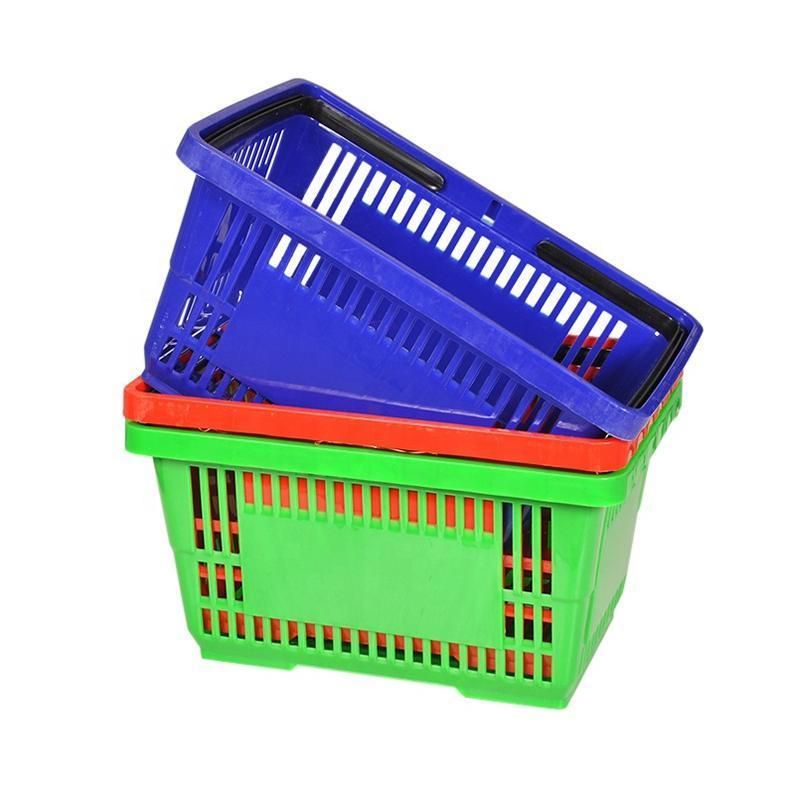 Colorful Plastic Trolley Shopping Basket