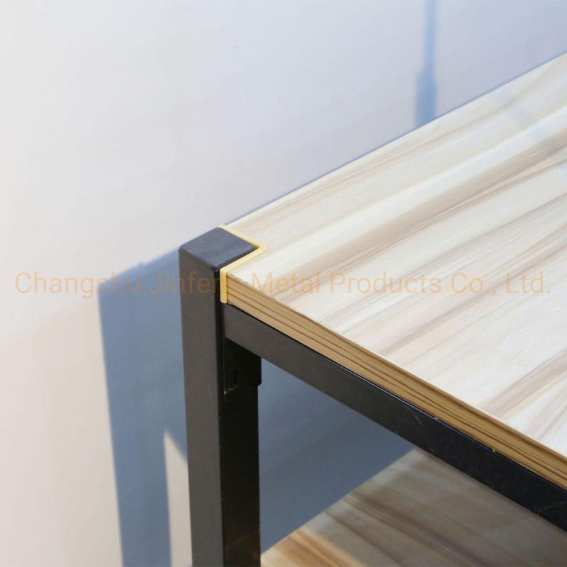 Supermarket Steel & Wood Assembly Floor Frame Shelves Beverage Promotion Display Shelves Promption Table