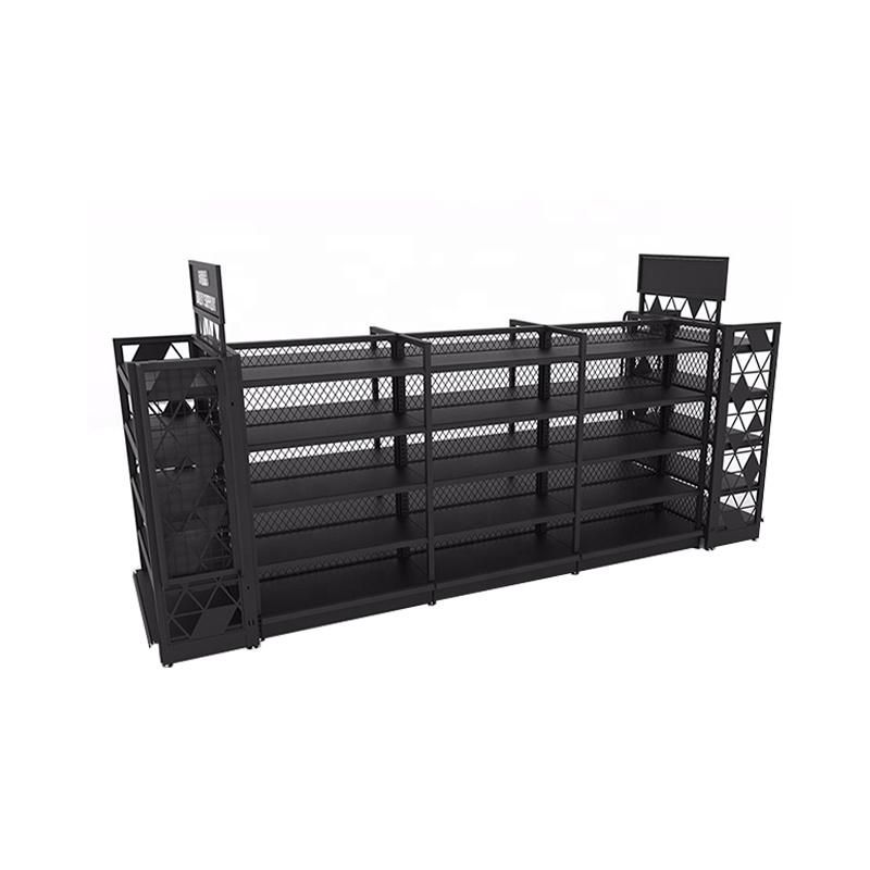 Grocery Store Metal Display Racks Gondola Shelving Supermarket Shelf
