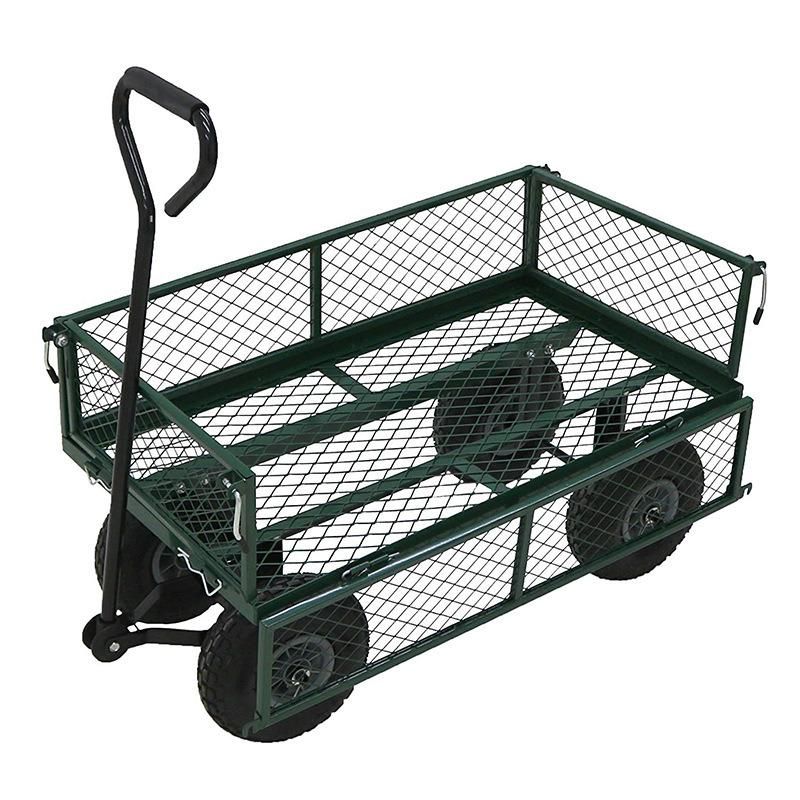 Heavy Duty Yard Cart Folding Hand Trolley Utility Garden Cart