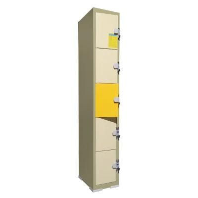 Steel 5 Door Coin Locker for Swimming Pool