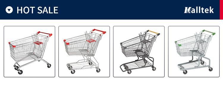 Nice Selling 150L Shopping Half Plastic Trolley for Chain Store