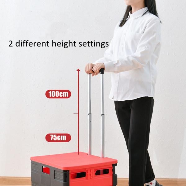 China Home Use Multi Purpose Folding Box Trolley Cart for Supermarket Shopping