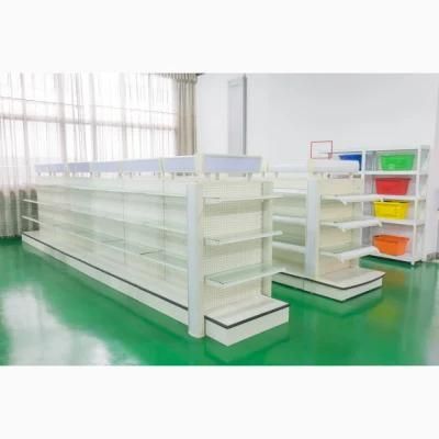 New Designed Supermarket Cosmetic Display Shelf Gondola Shelves with Light