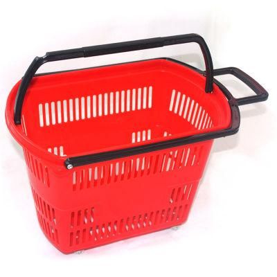 Affordable Price Large Four Wheels Supermarket Shopping Trolley Basket