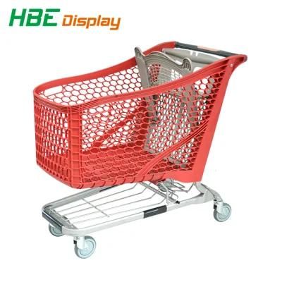 Rolling Grocery Plastic Shopping Trolley Cart