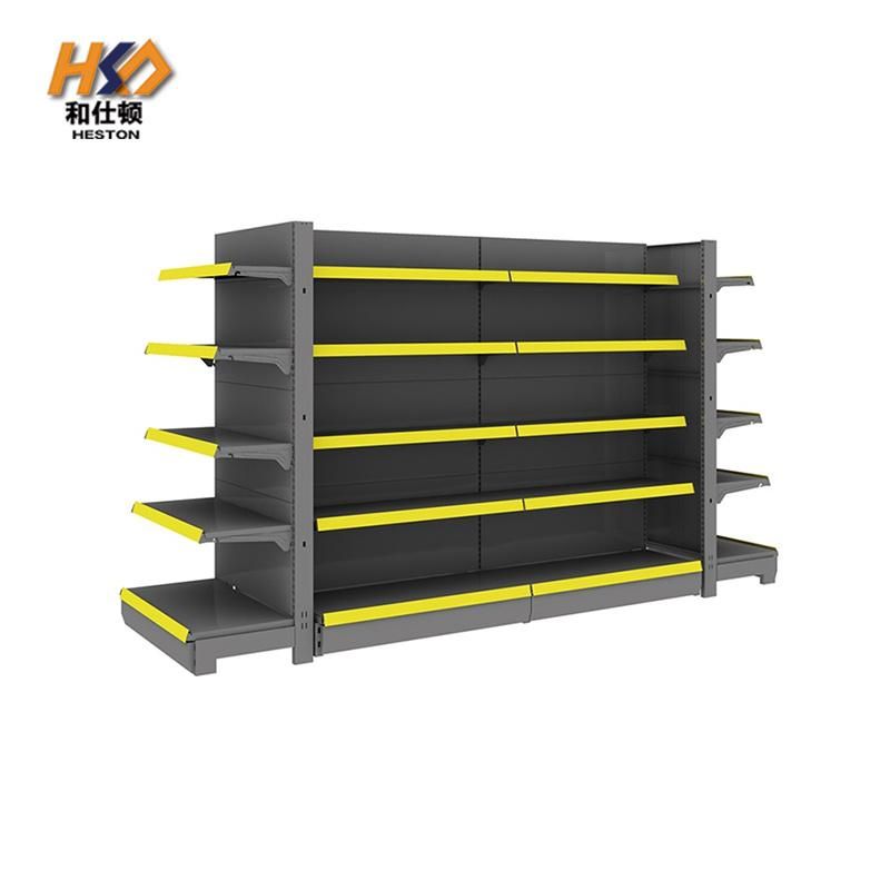 Metallic Supermarket Shelf Equipment Supermarket Rack Gondola Shelves