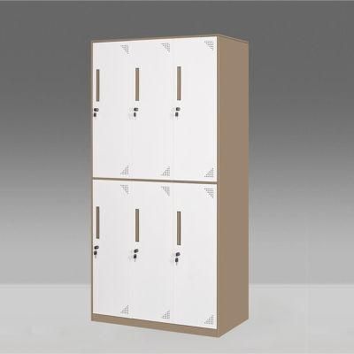 Modern Furniture Storage Cabinet Metal Wardrobe with Swing Door