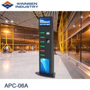 Winnsen Cell Phone Charging Stations Lockers with 19 Inch Big Screen Digital Signage on Top