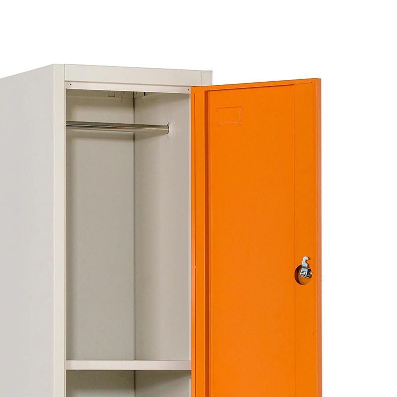 Kd Metal Single 2 Door Personal Locker for Staff with Hanger and Shelf