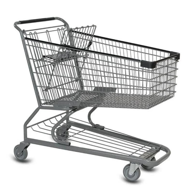 Plastic and Metal Shopping Trolley for Supermarket