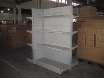 Double Sided Supermarket Shelf with Display Head Shelf