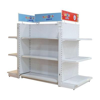 Wall Pegboard Back Panel Supermarket Stacking Shelf