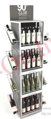 Multi Tier Retail Display Stand Point of Sale for Wine and Beverage Rack