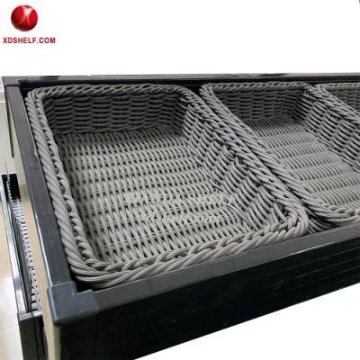 Supermarket Vegetable Display Stand Rack Fruit Shelf Price Cashier Table