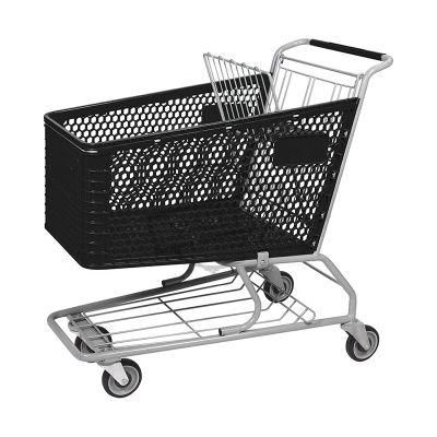 Wholesale American Market 100L Plastic Shopping Trolley for Supermarket
