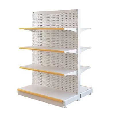 New Solid Grain Design for Fruit Gondola Supermarket Wood Shelf