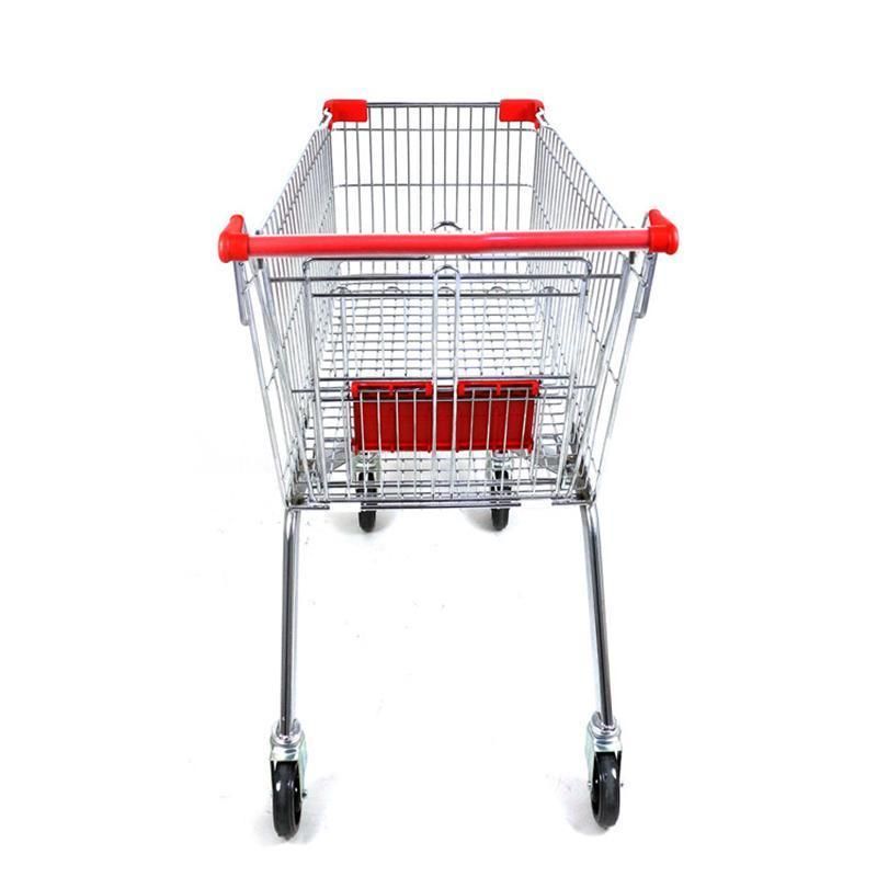 High Quality Supermarket Grocery Shopping Cart Trolley 4 Wheel