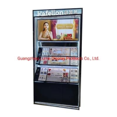 Functional Cosmetic Display Cabinet with Shelves Skincare Shop Cosmetic Showcase