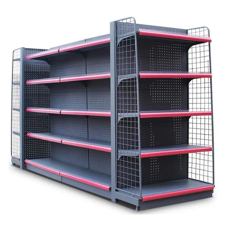 Wholesale Iron Display Gondola Advertising Racks Supplier Supermarket Shelf