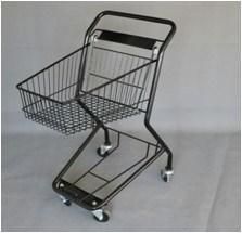 Supermarket Cart Powder Basket Trolley with Black Wheels